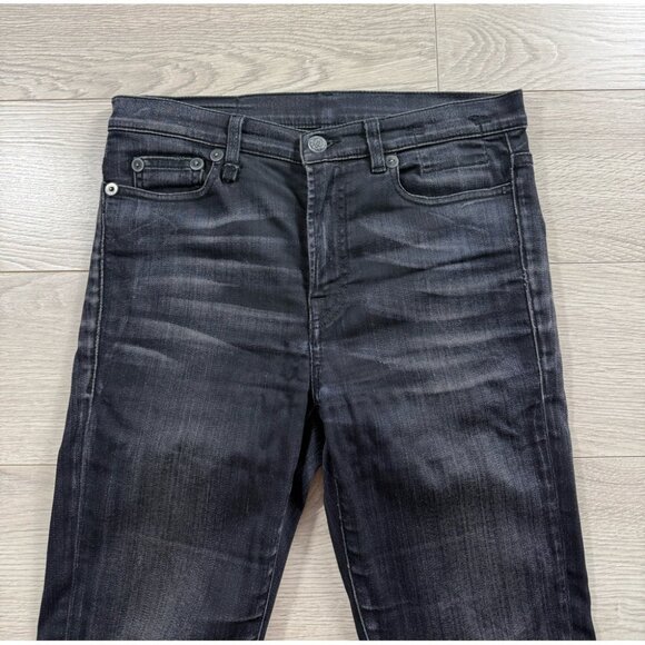 R13 Slouch Skinny Black Denim Jeans - Picture 4 of 16